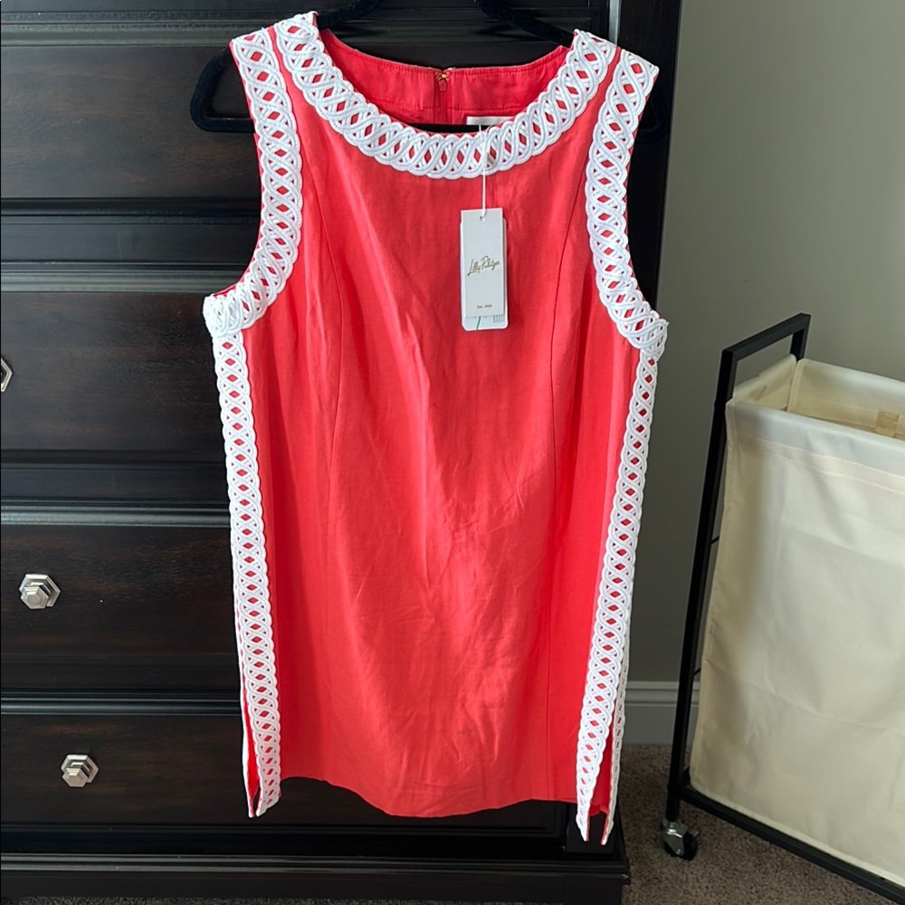 Lilly Pulitzer Coral Jumpsuit with White Trim